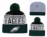Eagles Fresh Logo Green Pom Knit Hat,baseball caps,new era cap wholesale,wholesale hats